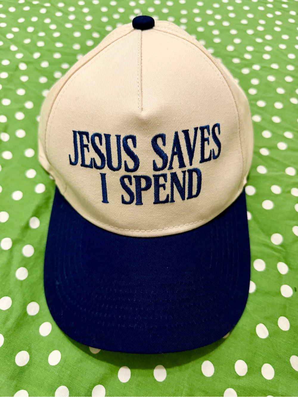 Jesus saves I spend hat nwt